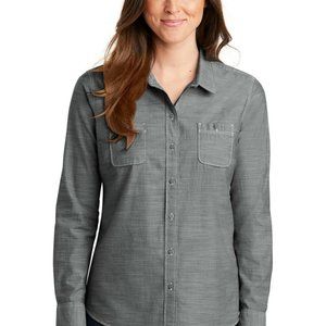 Port Authority Womens Slub Chambray Long Sleeve